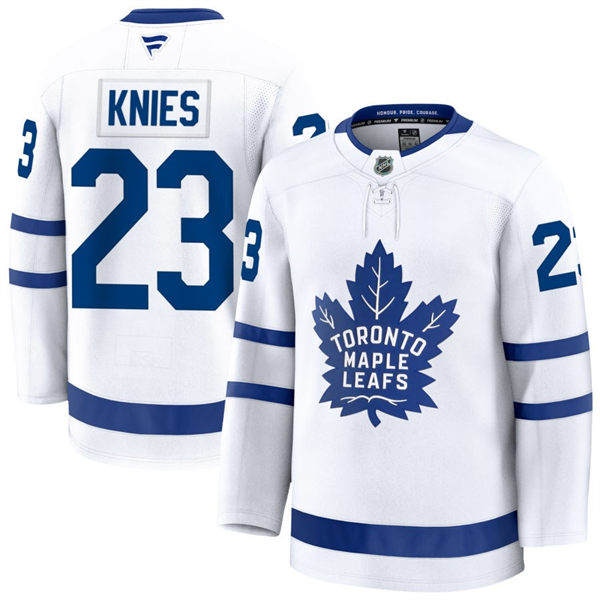 Men's Toronto Maple Leafs #23 Matthew Knies Fanatics Away White Player Jersey Men's Toronto Maple Leafs #23 Matthew Knies Fanatics Away White Player Jersey